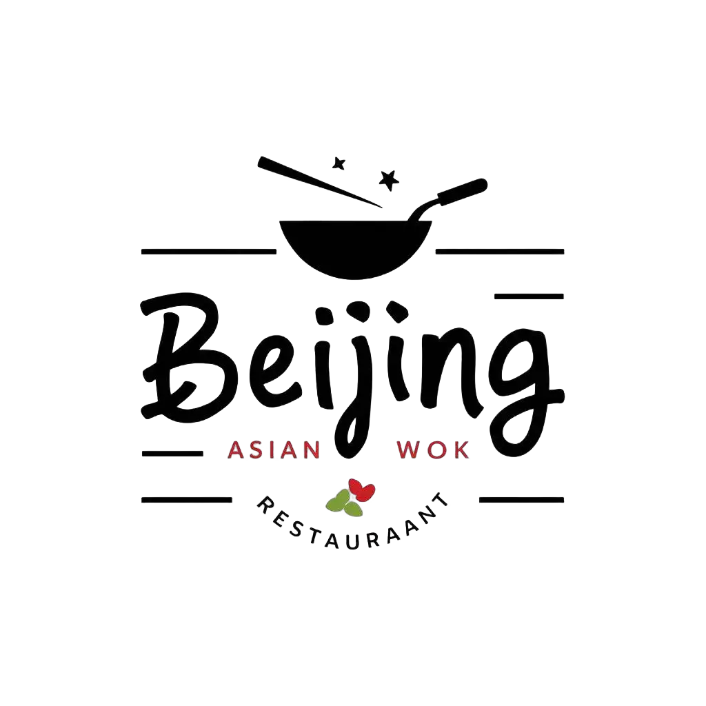 a vector logo design,with the text "Beijing  Asian restaurant", main symbol:chopsticks , wok, handwriting font,Minimalistic,be used in Restaurant industry,clear background