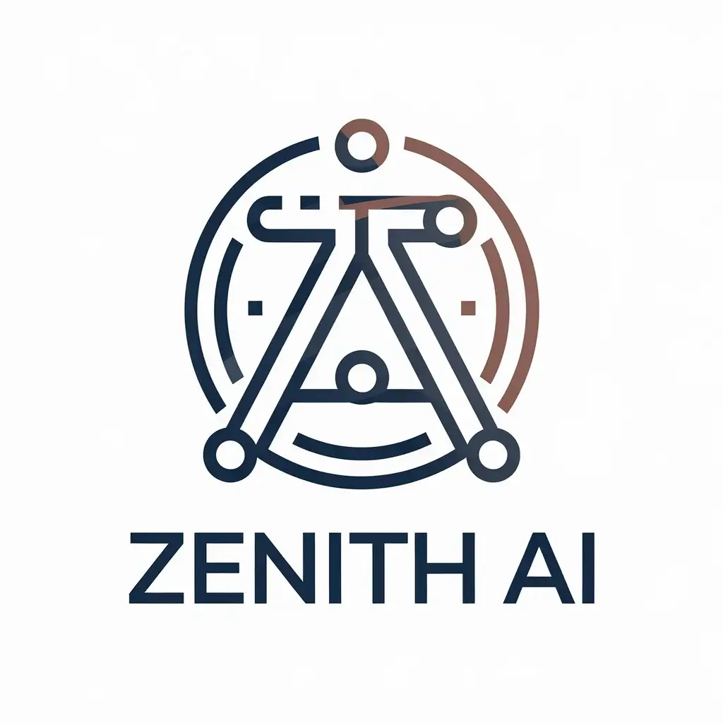 LOGO Design for Zenith AI Modern Minimalist Vector with IA Symbol for Technology Industry