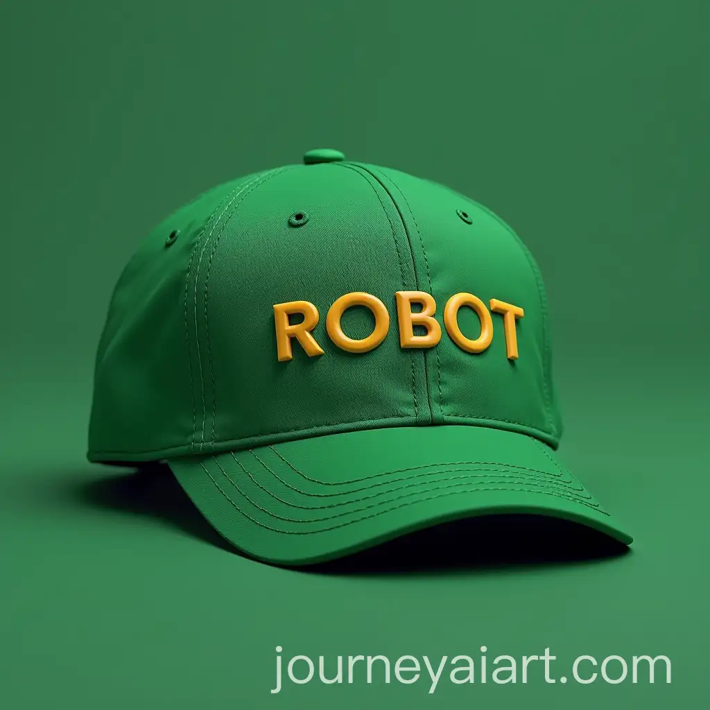 Green-MAGA-Hat-with-ROBOT-Text-Design