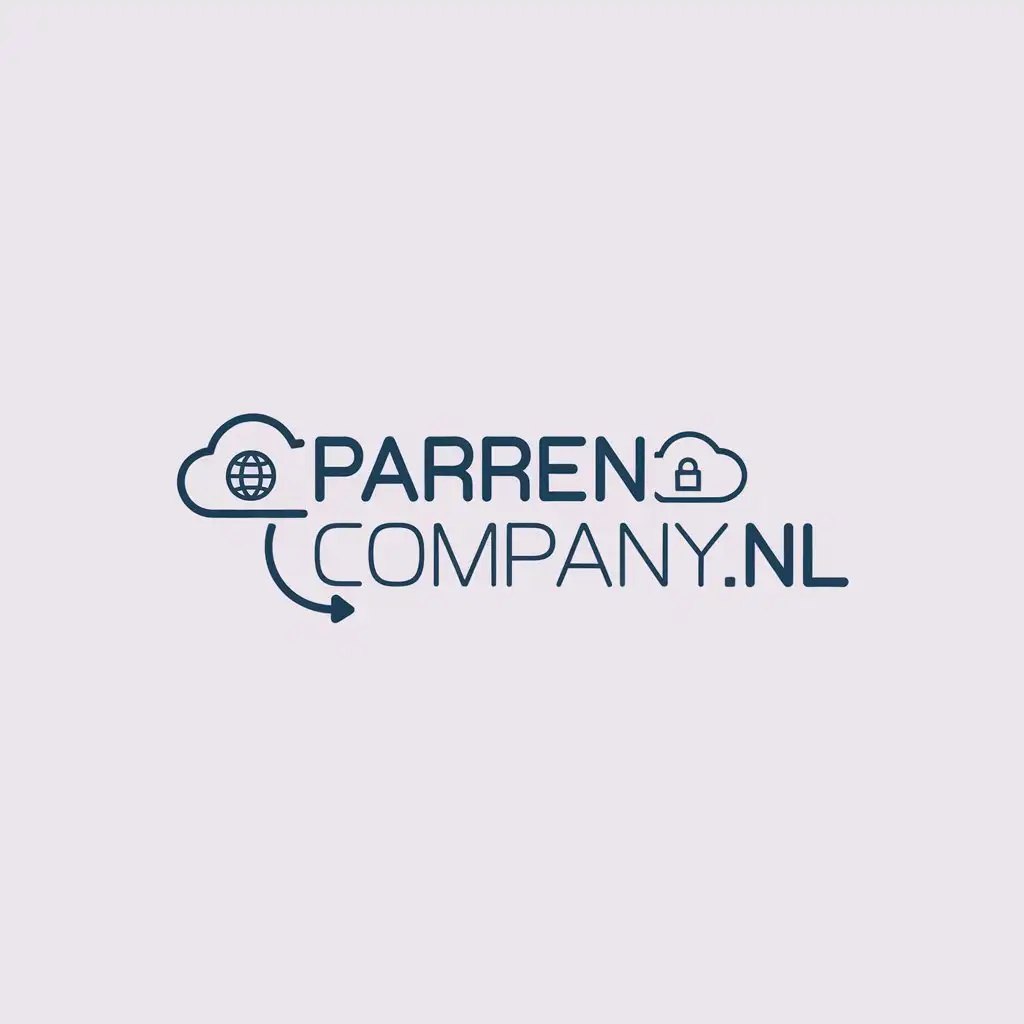 LOGO Design for Parrencompany Minimalistic Cloud Web Hosting with Global Reach and SSL Security