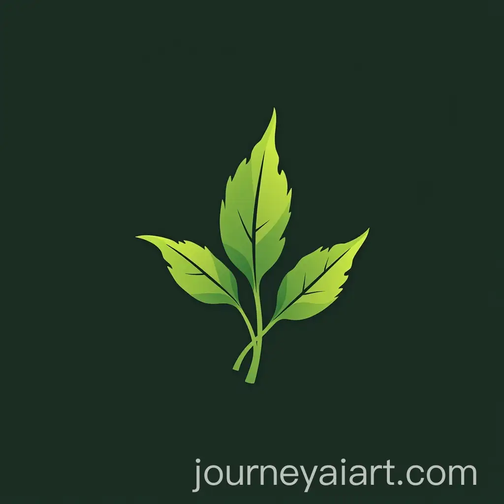 Simple-VillageInspired-Banana-Leaf-LogoAI-Image-Prompt-Expansion-Design-with-Two-Colors