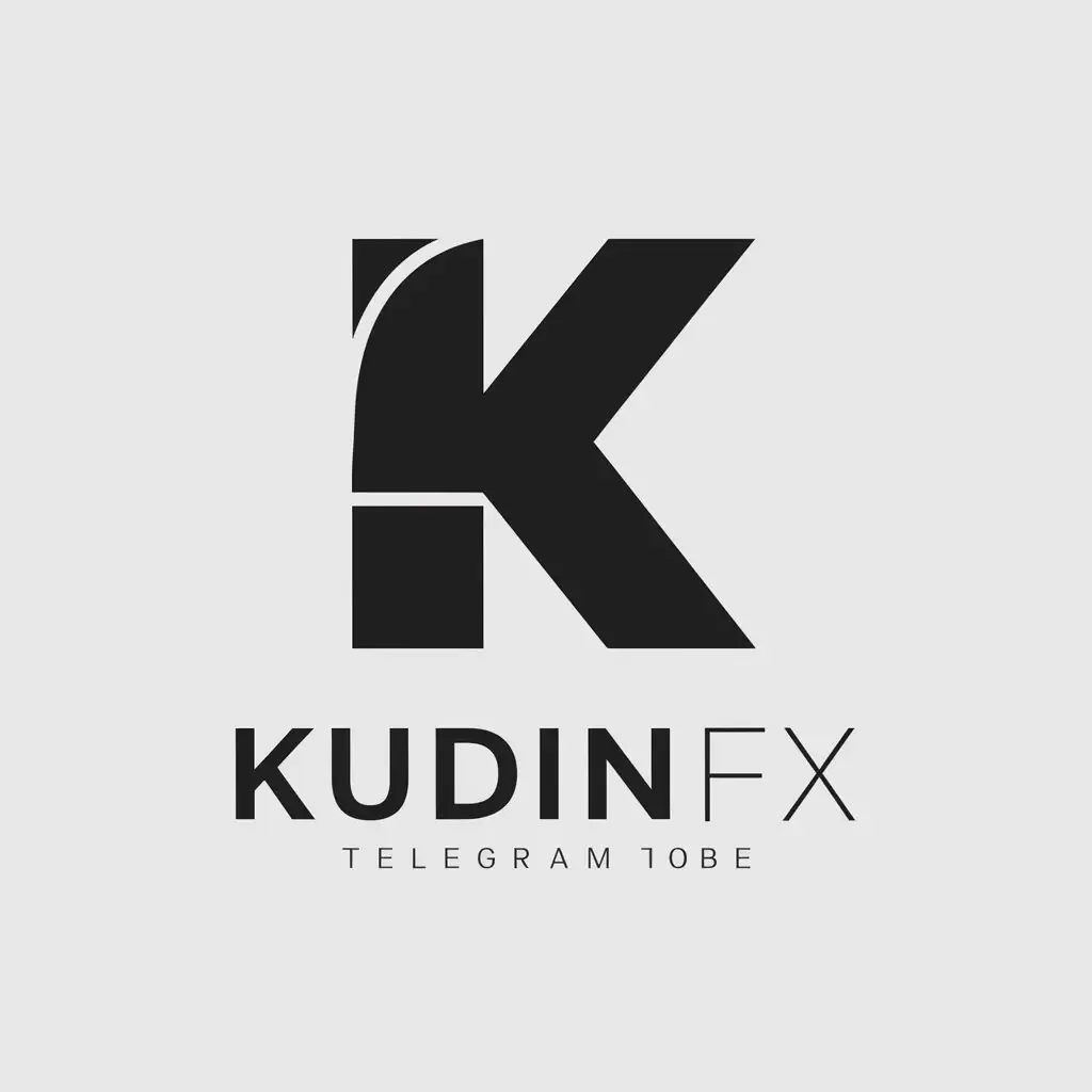 a vector logo design,with the text "KudinFX", main symbol:Logo for telegram channel and YouTube channel "KudinFX",Moderate,be used in trending industry,clear background