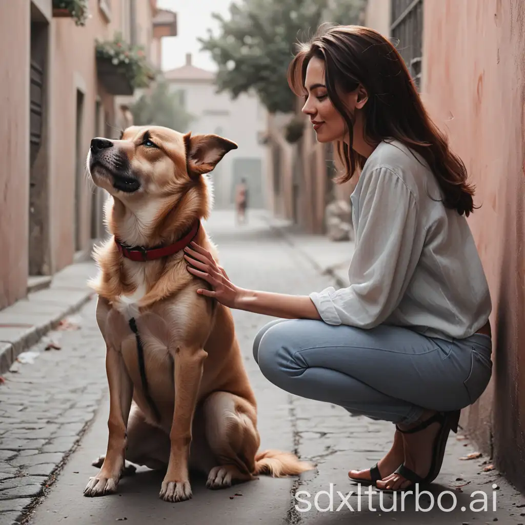 Woman-and-Dog-in-a-Scenic-Outdoor-Setting