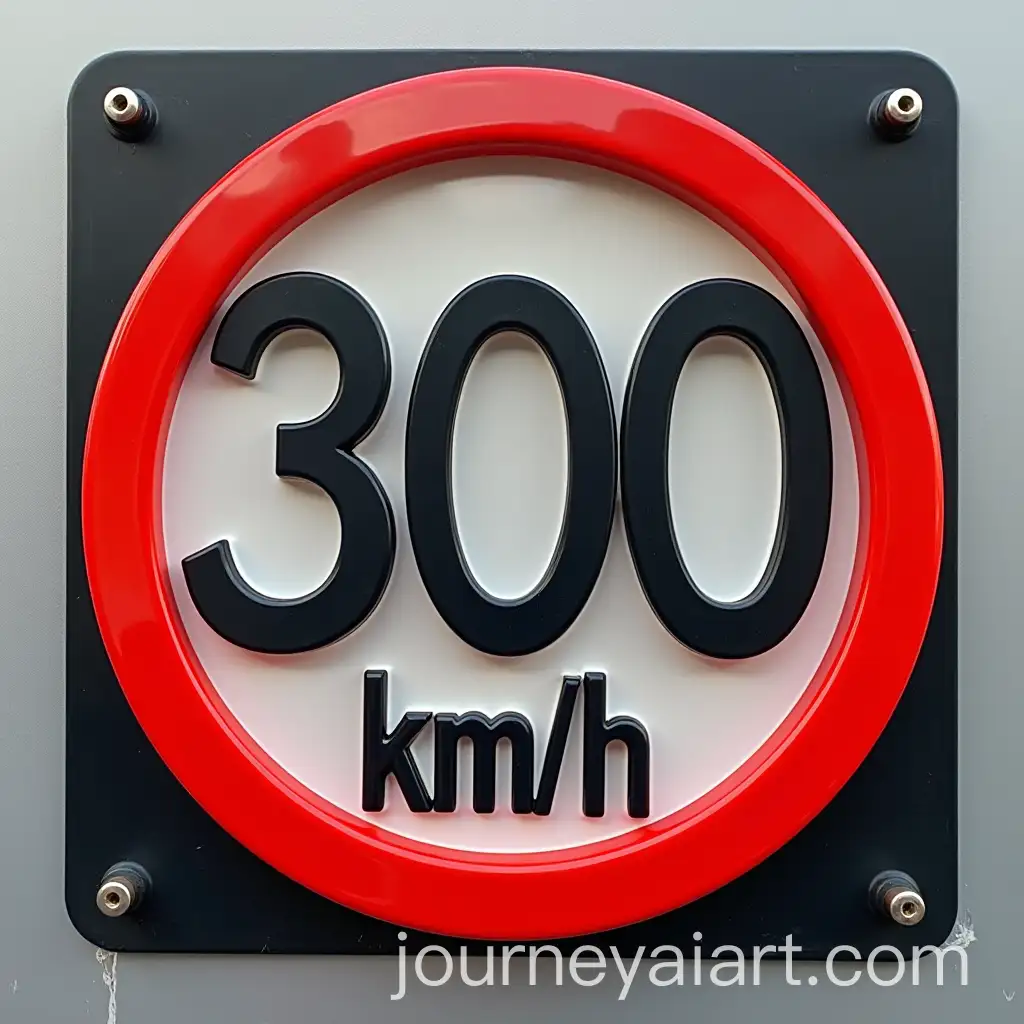 Speed-Warning-Plate-with-Maximum-Speed-of-300-kmh