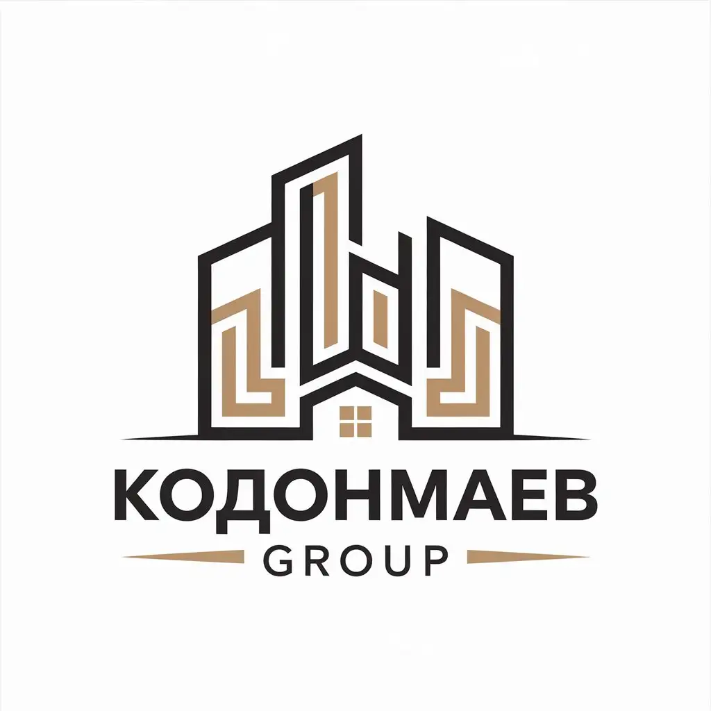 a vector logo design,with the text "kodohmaev group", main symbol:apartment,Moderate,be used in Real Estate industry,clear background