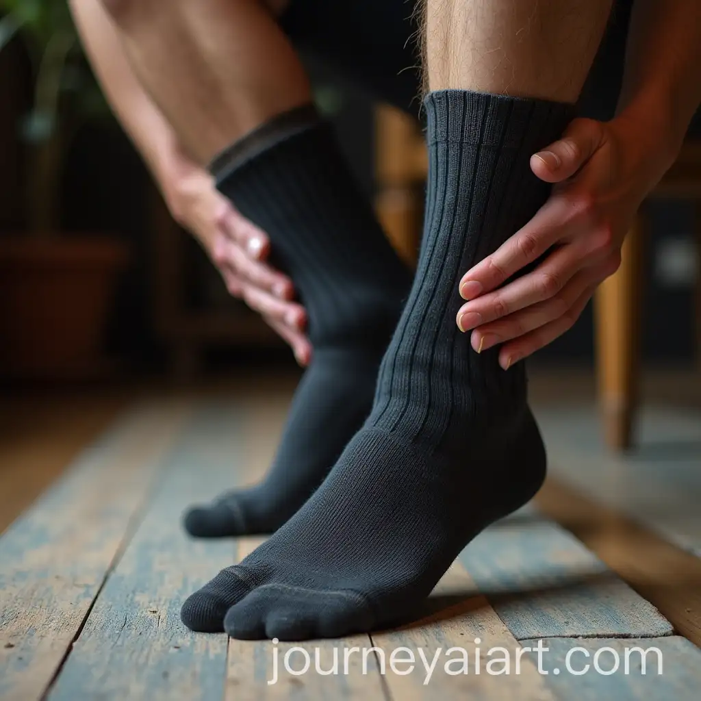 Man-Stepping-Up-in-HighEnd-French-Socks-with-Style