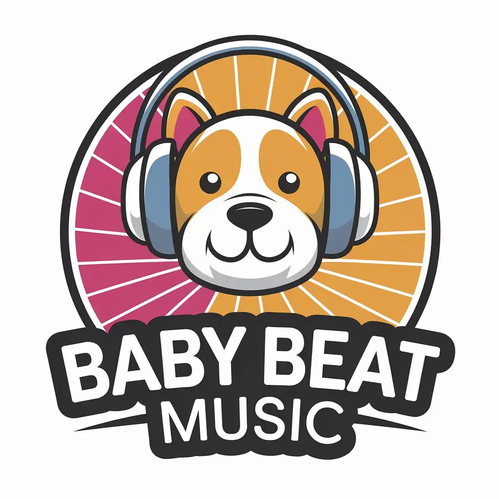 LOGO Design for Baby Beat Music Cute Dog Symbol with Clear Background for Entertainment Industry