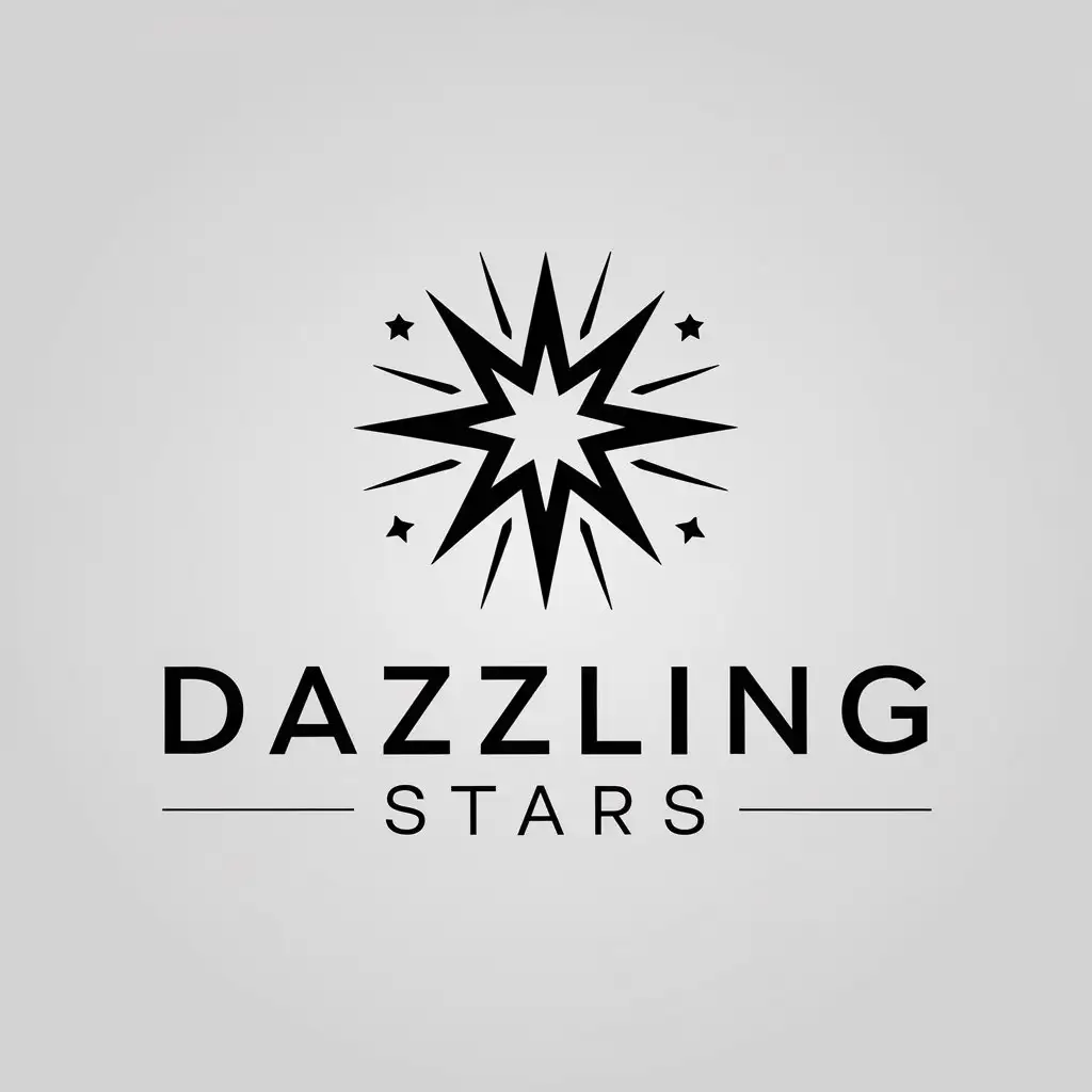 a vector logo design,with the text "Dazzling Stars", main symbol:Dazzling Stars Software Technology Studio,Moderate,be used in Technology industry,clear background