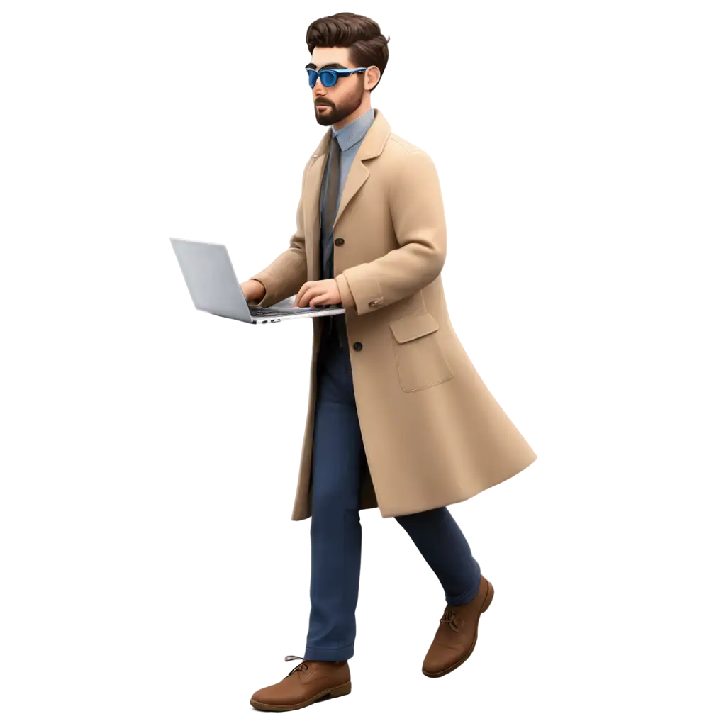 Realistic-PNG-Image-of-a-Man-in-a-Coat-with-Goggles-and-Laptop-for-Diverse-Applications