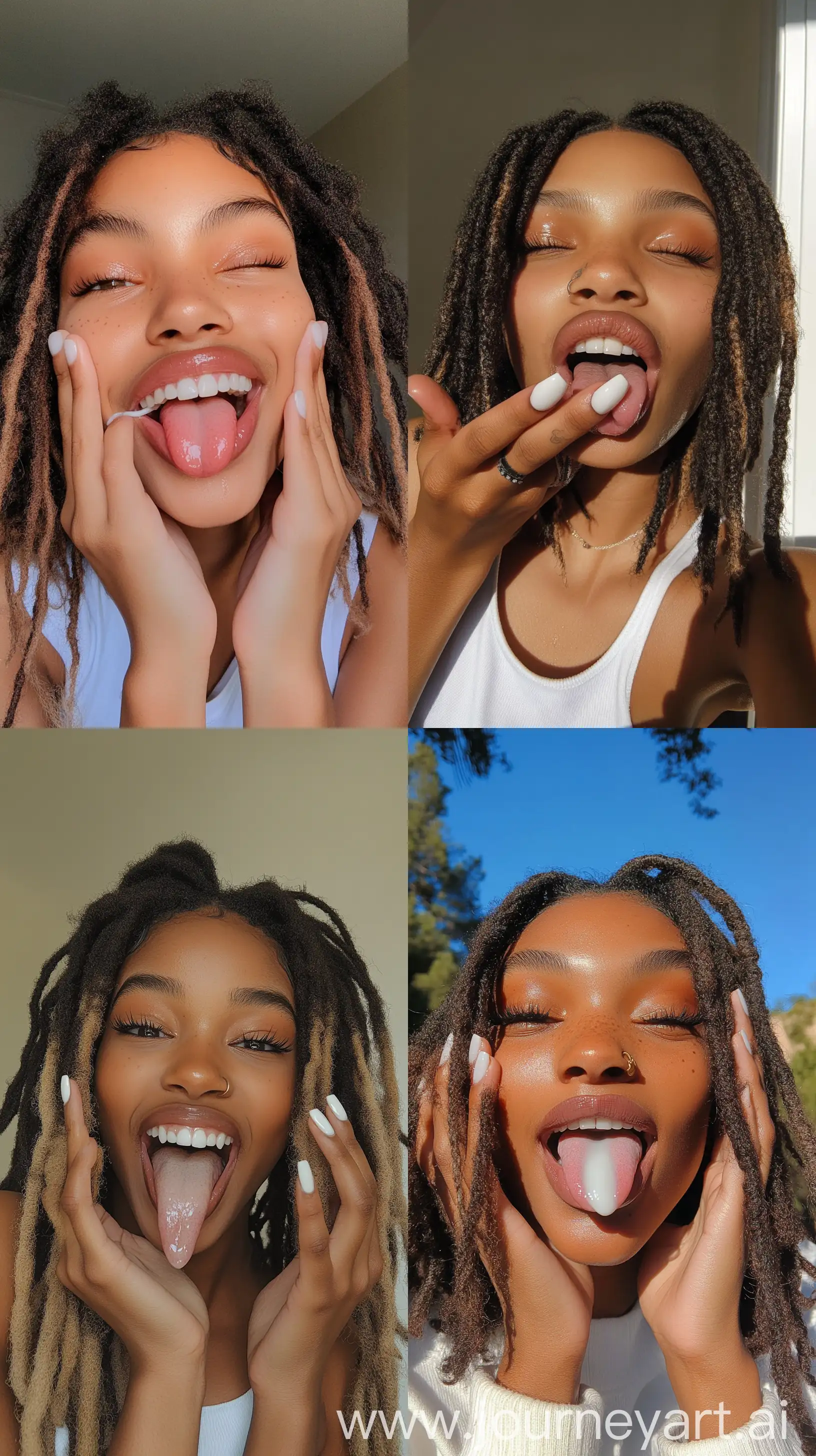 Aesthetic-Instagram-Selfie-of-a-Black-Teenage-Girl-Influencer-with-Unique-Features-and-Artistic-Expression