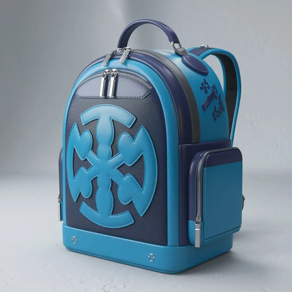 Stylish-3D-Blue-Backpack-Design