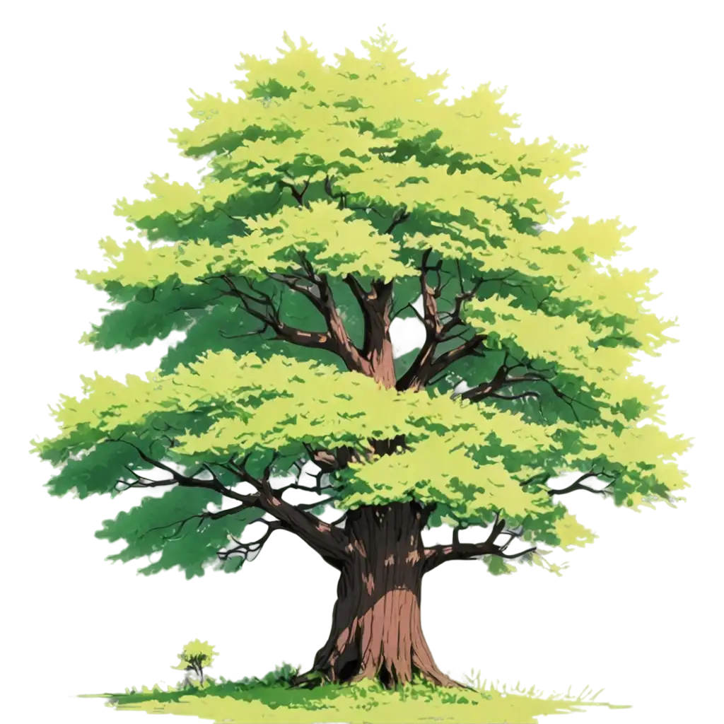 Tree-with-Ghibli-Style-Drawing-PNG-Capturing-the-Magic-in-HighQuality-Format