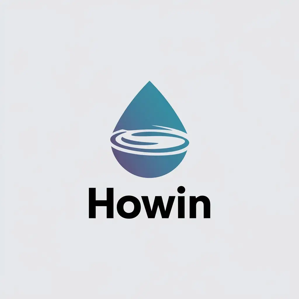 LOGO-Design-For-Howin-Minimalistic-Water-Symbol-for-Finance-Industry