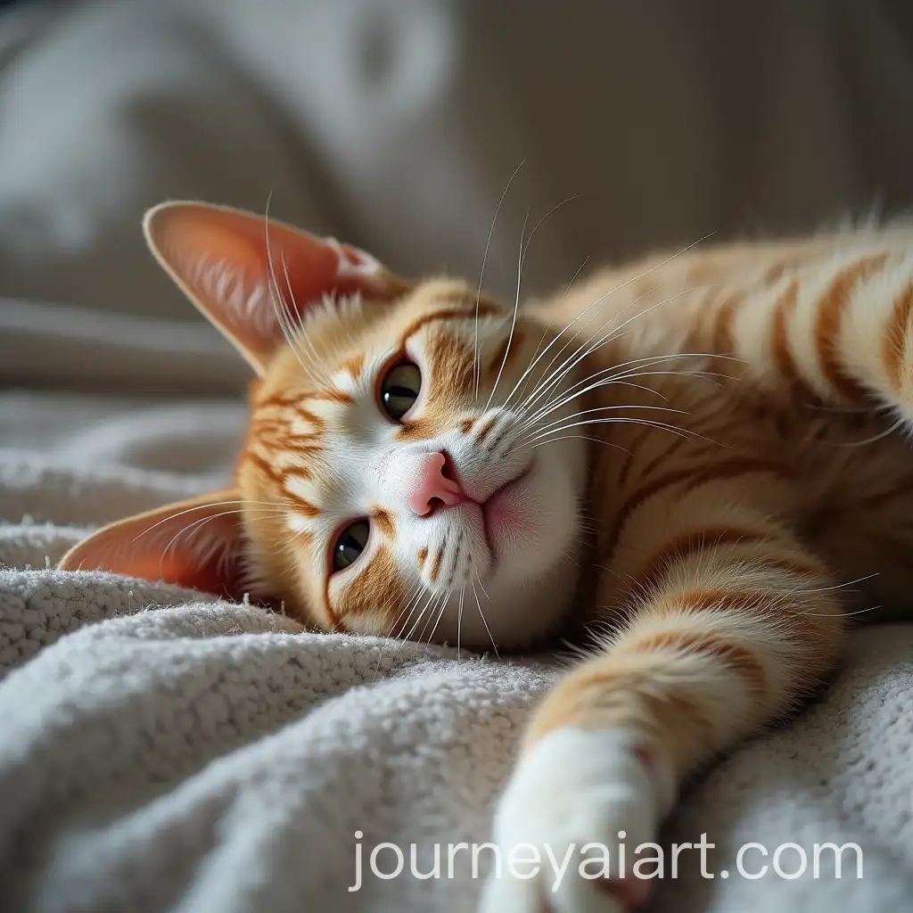 Relaxed-Sleeping-Cat-with-One-Eye-Open