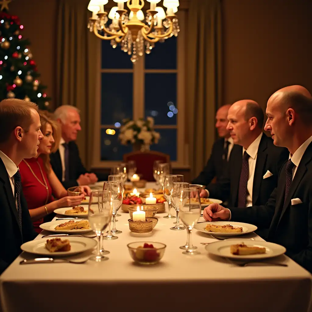 Prince Andrew, Sarah Ferguson, Bashar Al-Assad and Greg Wallace having Christmas dinner together