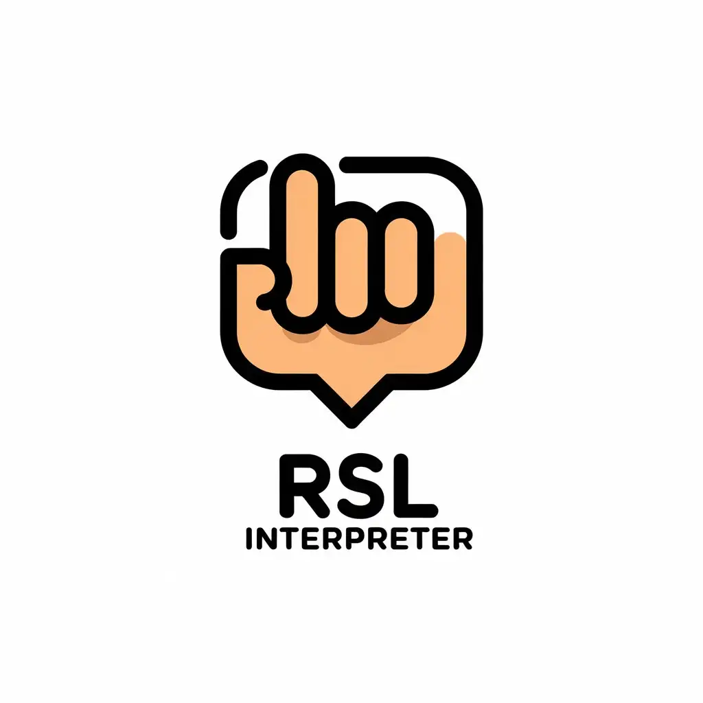 LOGO Design for RSL Interpreter Sign Language Translator Symbol in Technology Industry