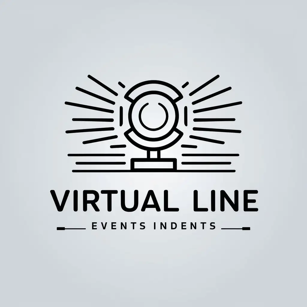 LOGO Design For VIRTUAL LINE Modern Laser Spotlight Theme