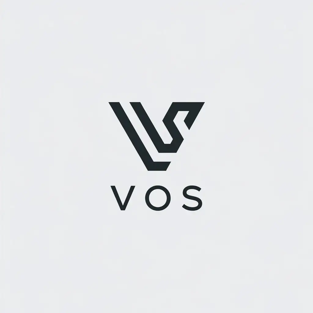 LOGO Design for Vos Minimalistic V Symbol for Finance Industry with Sans Serif Classic Font