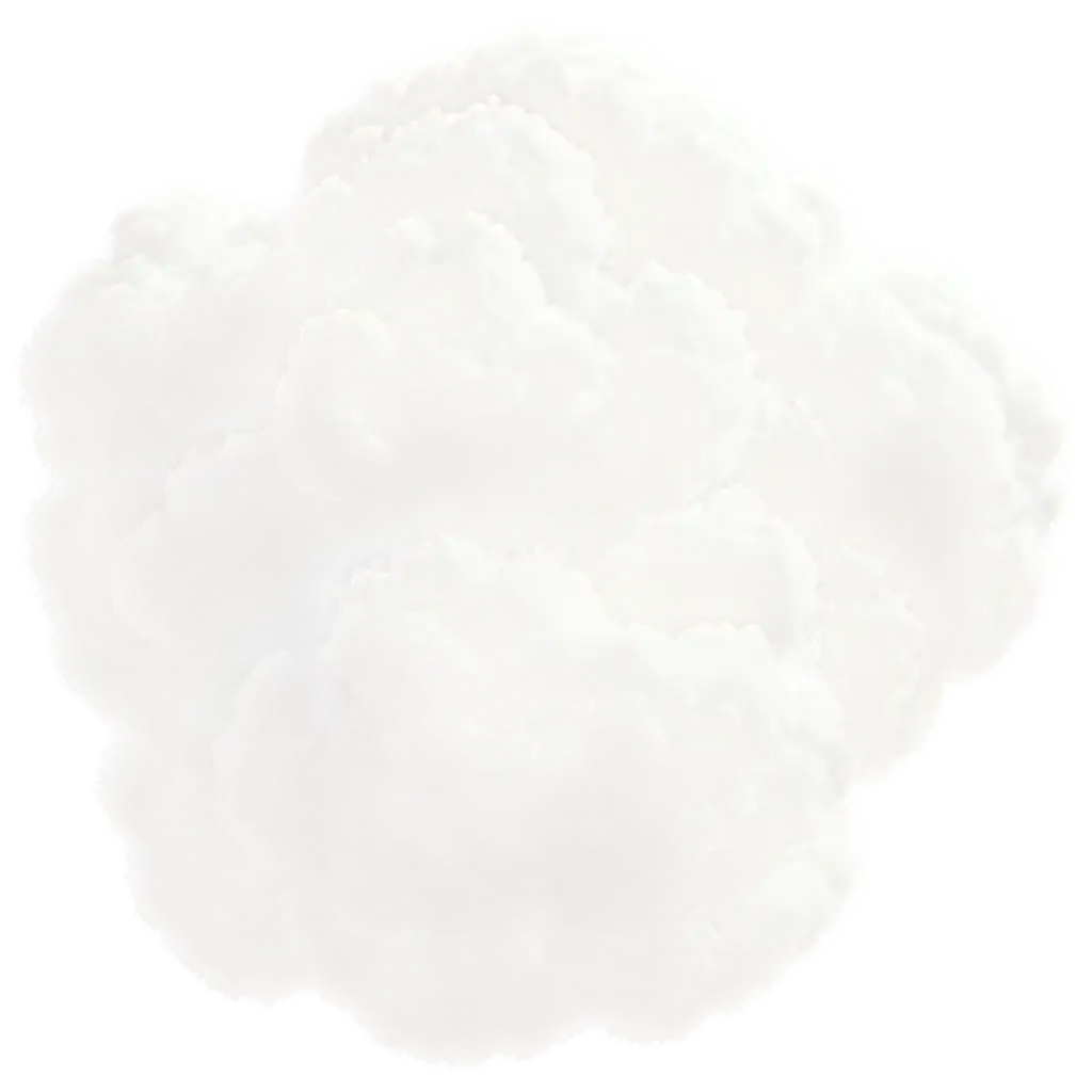 Isolated png puffy cloud