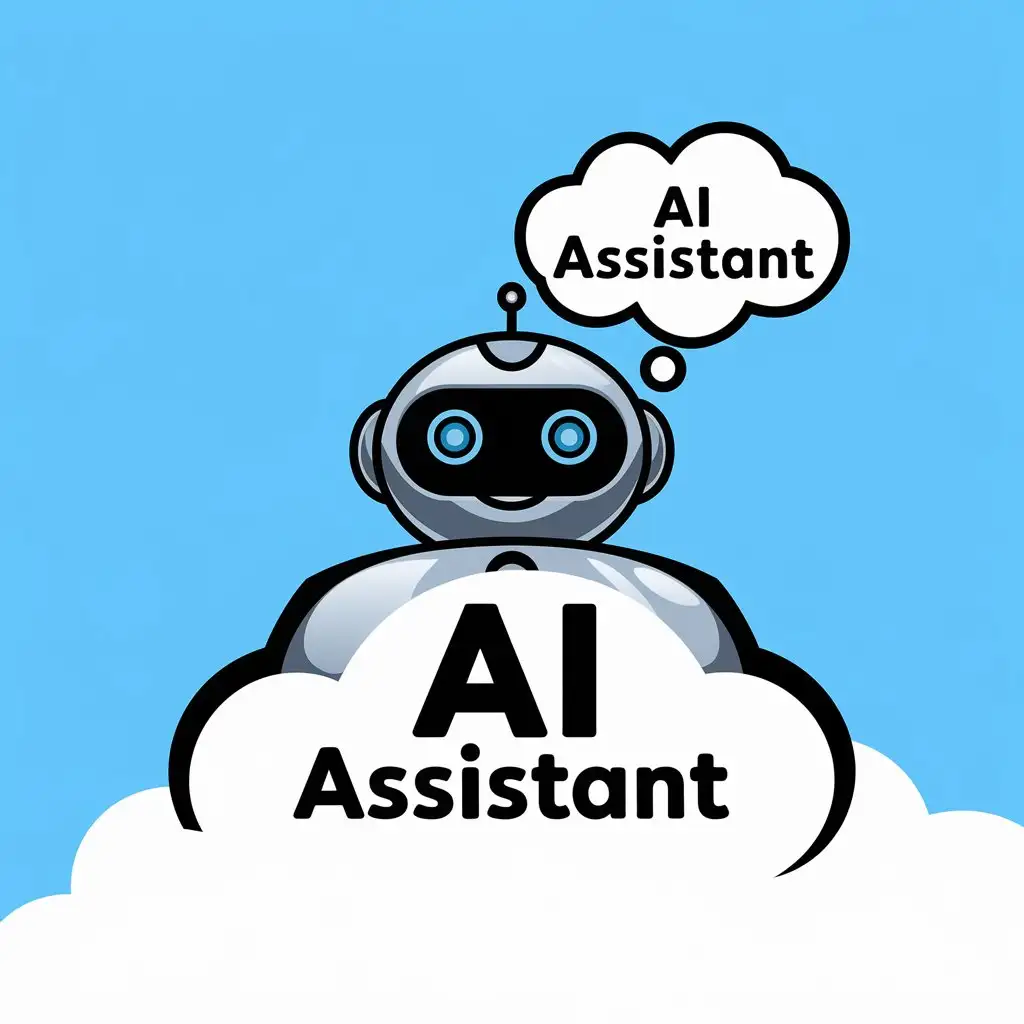 LOGO Design for AI Assistant Minimalistic and Modern with Helvetica and Material UI