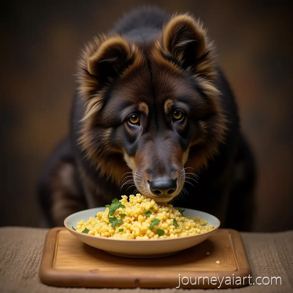 Master-Beast-Enjoying-Couscous-in-a-Fantasy-Setting