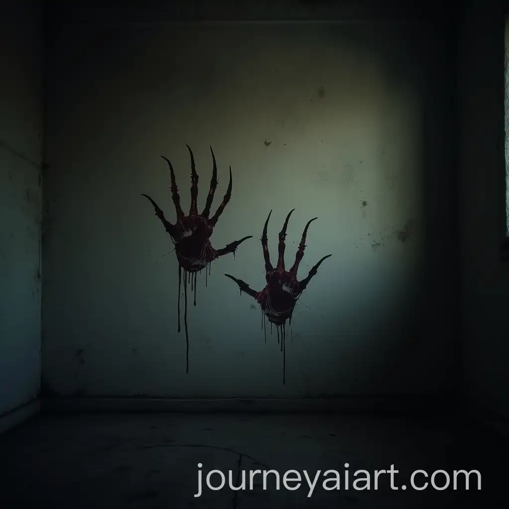 Massive-Claw-Marks-on-Wall-in-Dark-Room-with-Faint-Lighting