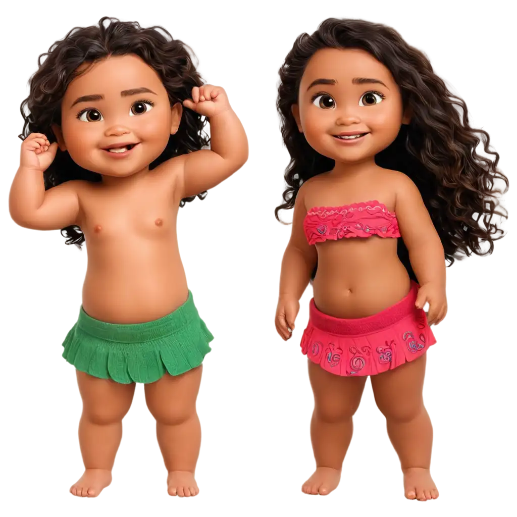 Moana-Baby-with-Cachado-Hair-PNG-Realistic-Beach-Background