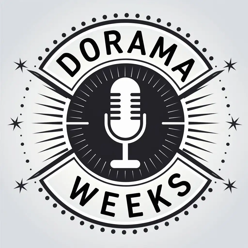 LOGO-Design-For-Dorama-Weeks-Microphone-Symbol-in-Entertainment-Industry