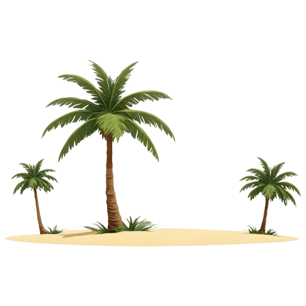 Small-2D-Island-with-Palm-Tree-PNG-HighQuality-Image-for-Digital-Design-Projects