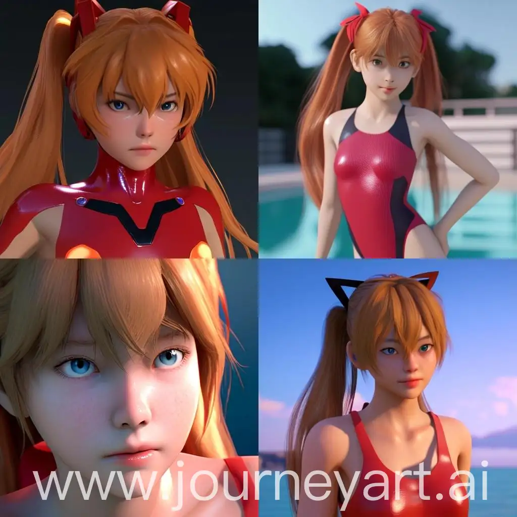 Asuka-Langley-Swimsuit-Art-with-HDR-Lighting-and-4K-Textures