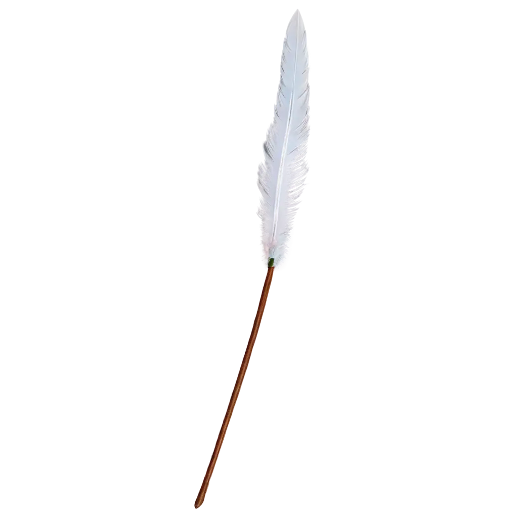 Spear of swan's feather in the old times