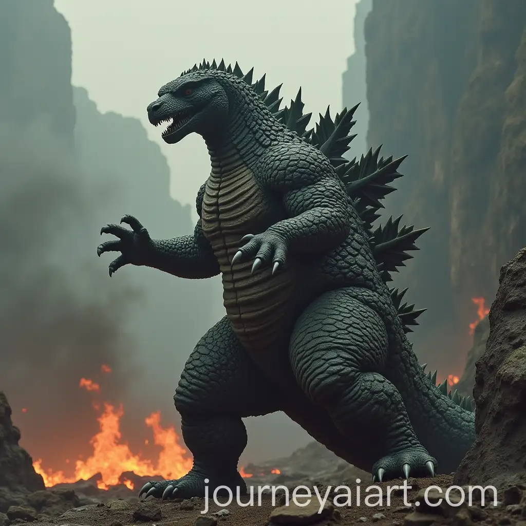 Takeshi-Kitano-Adopts-Godzilla-in-a-Whimsical-Scene
