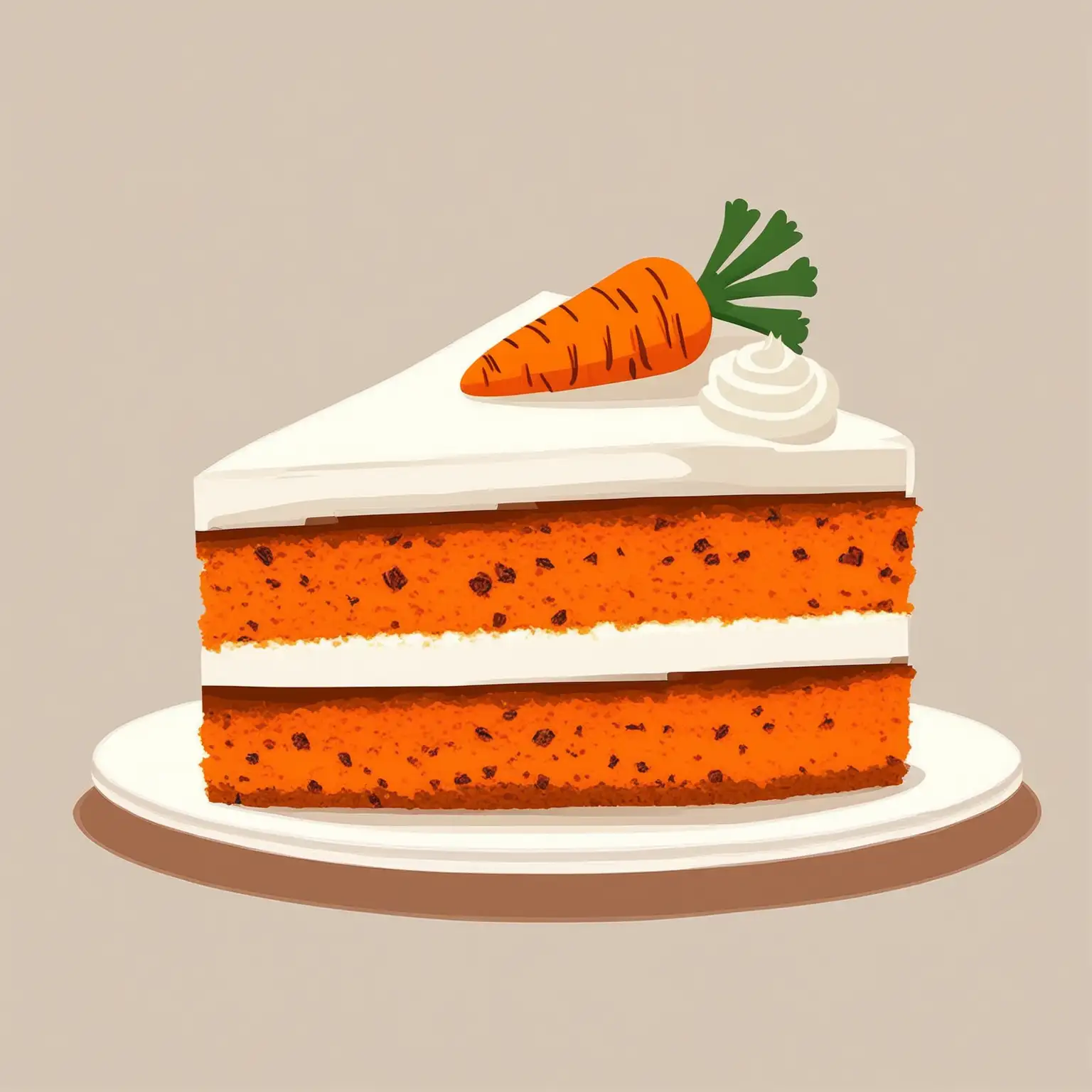 Delicious Slice of Carrot Cake with Cream Cheese Frosting