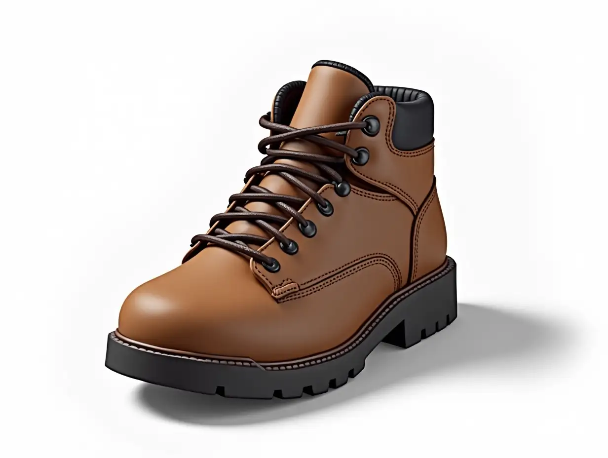 Png brown hiking boots mockup sneakers