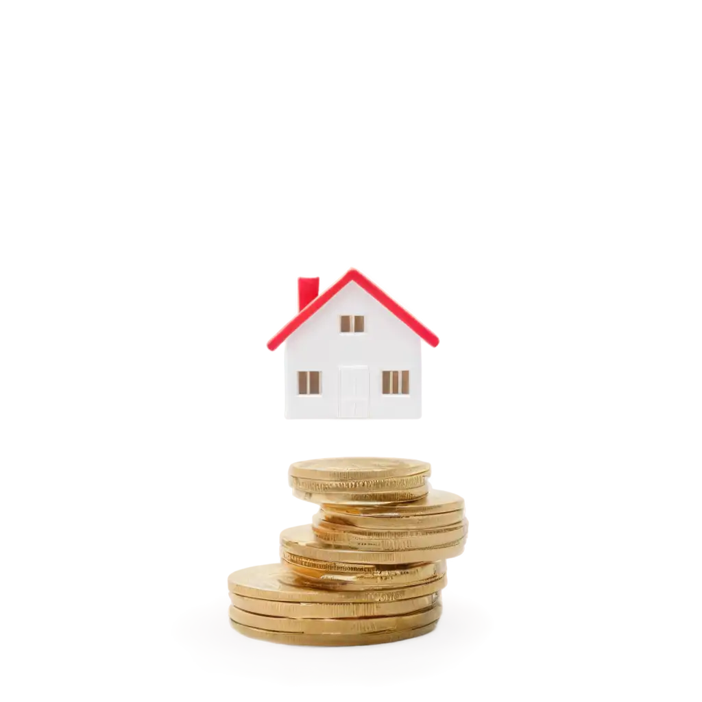 Mini-House-Model-on-Top-of-Coin-Stack-PNG-A-Creative-Visualization-for-Financial-Themes