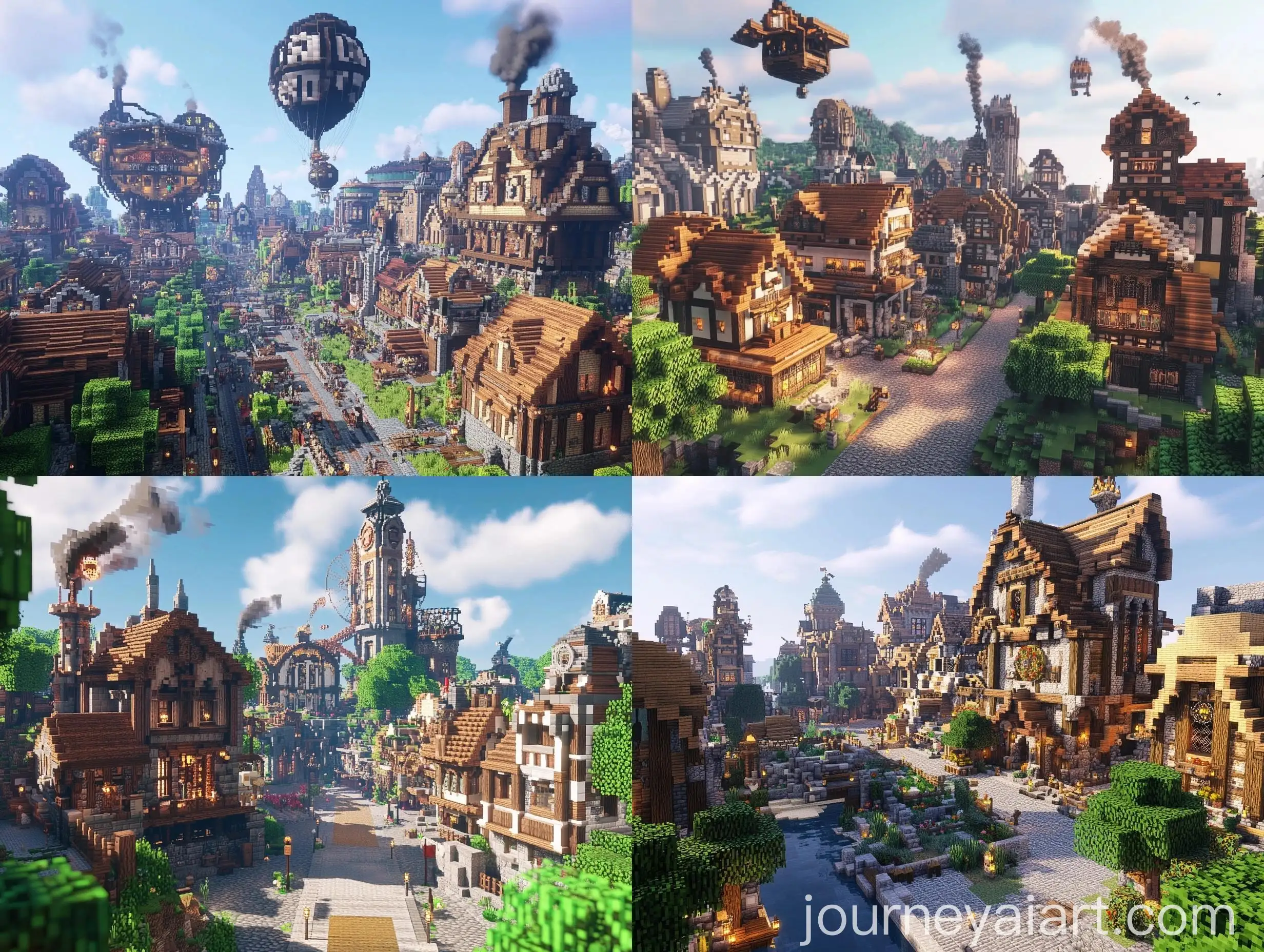 Charming-Steampunk-Village-in-Minecraft