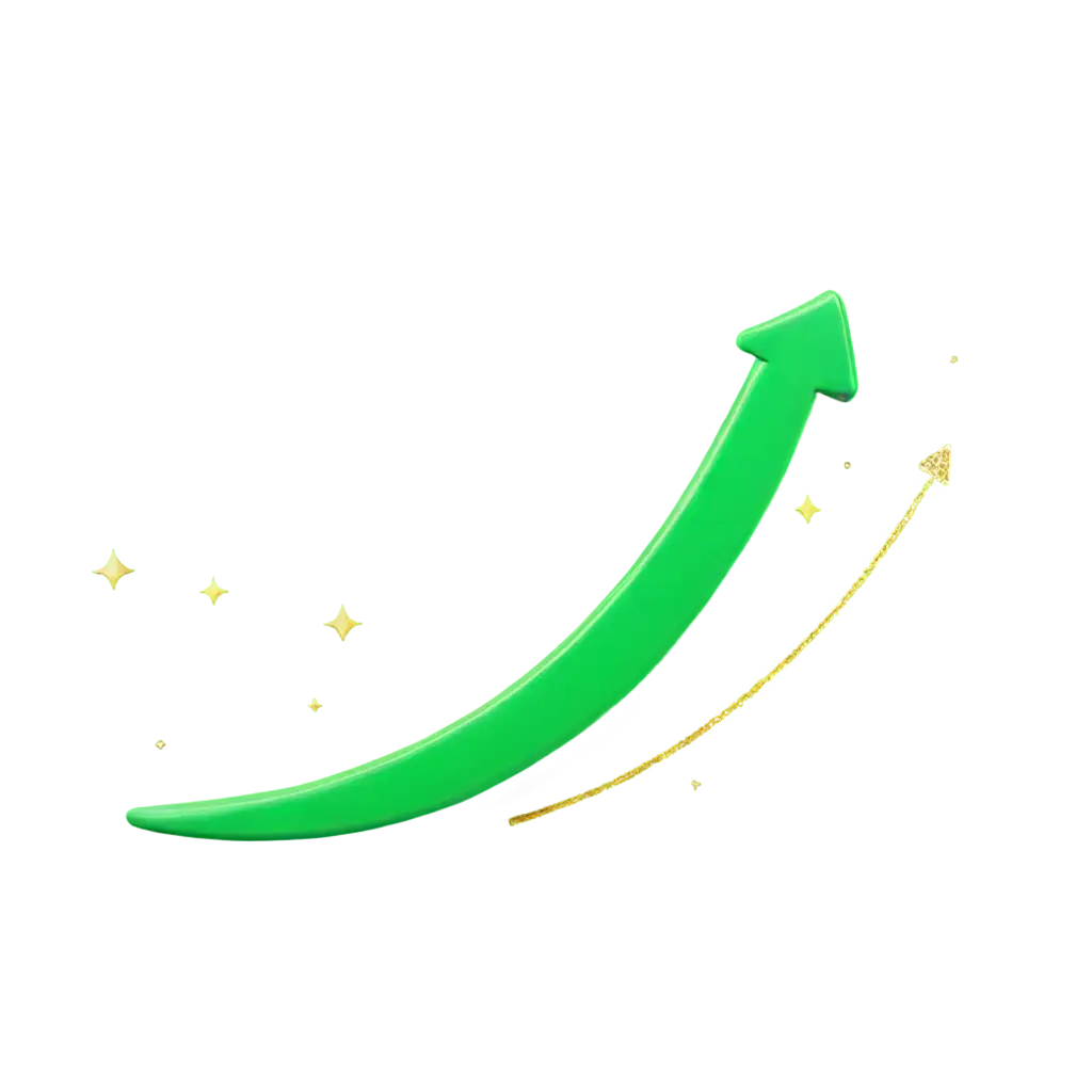 3D-CartoonStyle-PNGPNG-Image-Usage-Scenarios-Asset-of-Green-Arrow-and-Golden-Bar-Chart-Representing-Highest-Growth