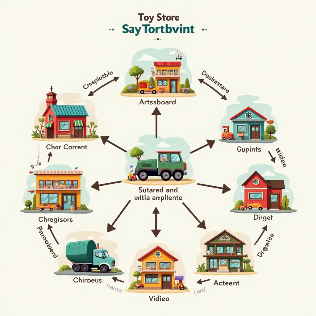 Create a Decomposition diagram on the topic of Toy Store