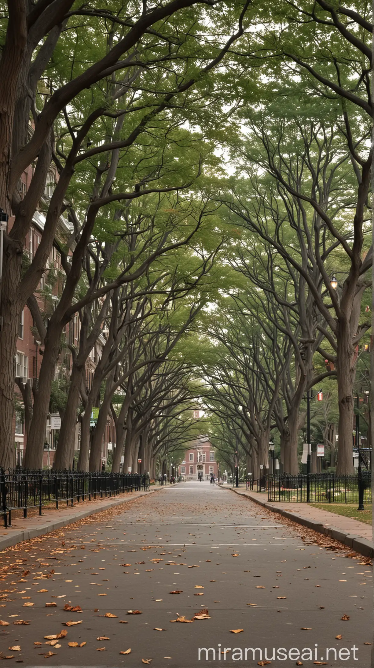 Harvard University Campus in Tranquil Morning Light