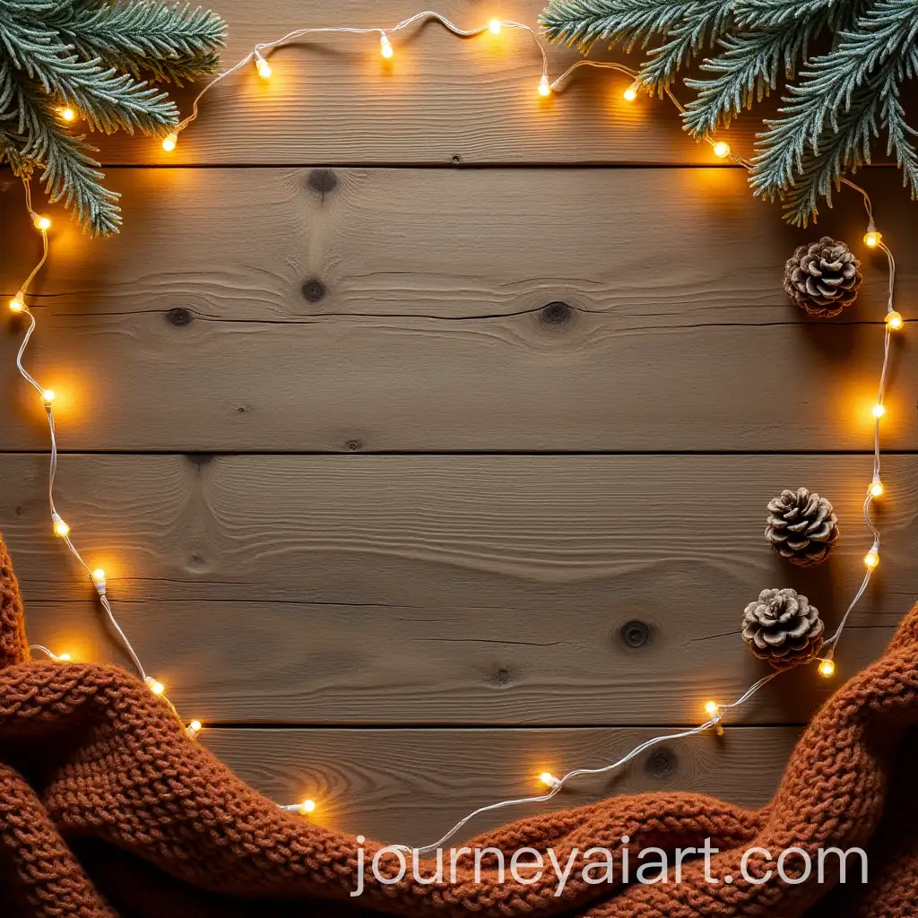 Cozy-Rustic-Winter-Scene-with-Fairy-Lights-and-Knitted-Blanket