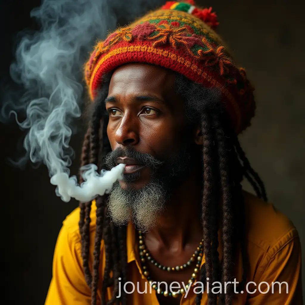 Rasta-Man-with-Jumbo-Hat-Smoking-a-Pipe