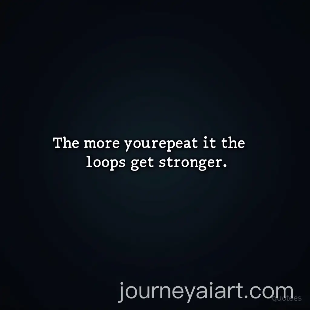 Dark-Themed-Wallpaper-with-Motivational-Quote-The-More-You-Repeat-It-The-Loops-Get-Stronger