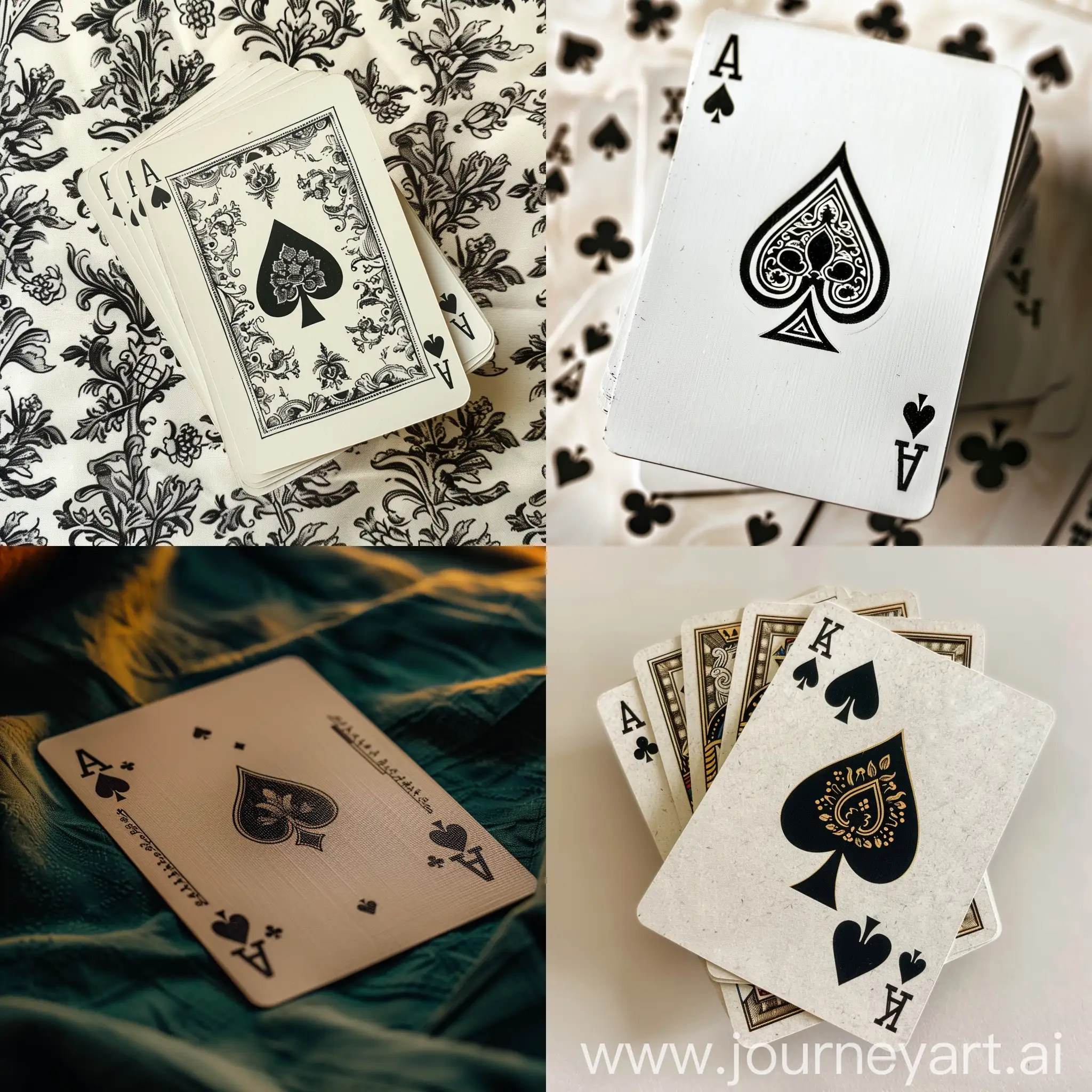 Deck-of-Cards-with-Ace-of-Spades-on-Neutral-Background