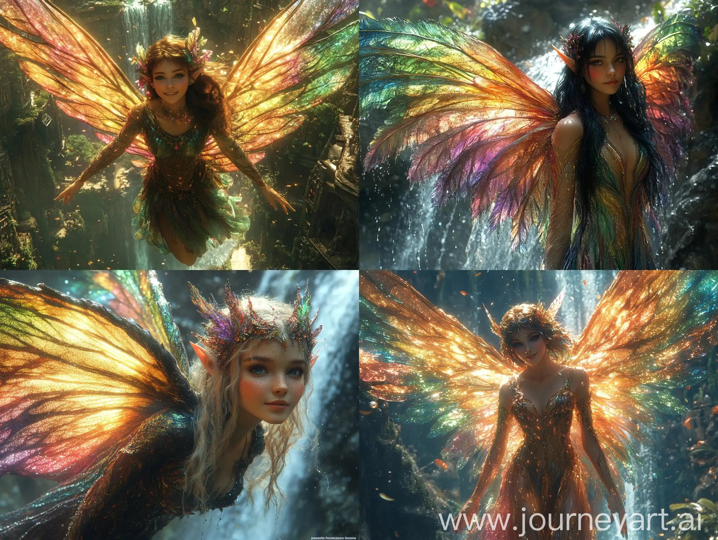 Enchanting-Elf-Casting-Magic-by-a-Jungle-Waterfall