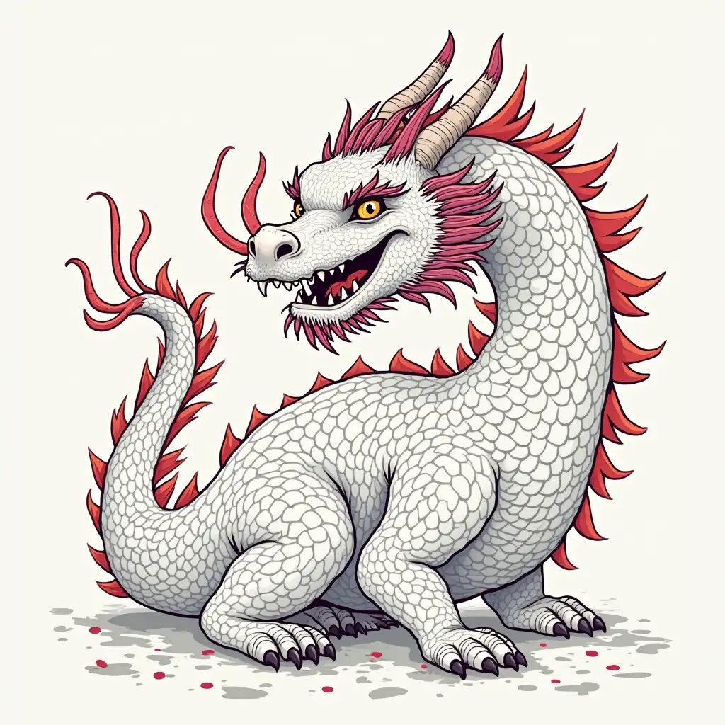 Make a Dragon Illustration 3 color