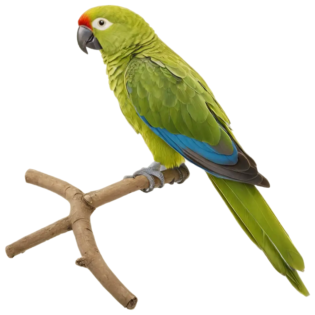 HighQuality-PNG-Image-of-a-Green-Parrot-Detailed-Portrait-for-Versatile-Use