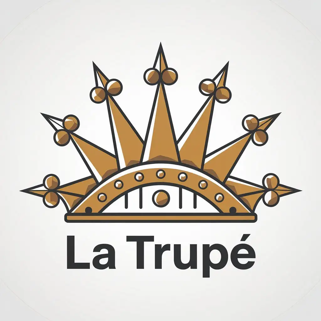 LOGO Design For La Trup Vector Design with Corona of 7 Points Symbolizing Significance