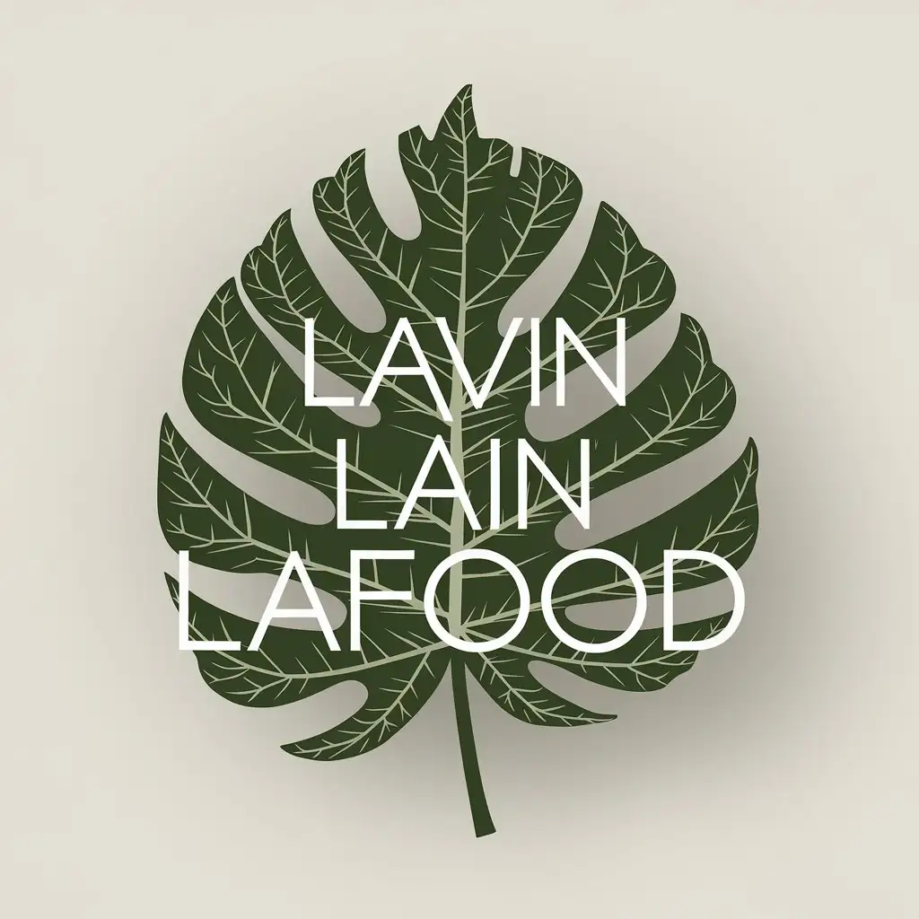 LOGO Design for Lavin Lain Lafood Fresh Minimalist Green White Neutral Tone Theme