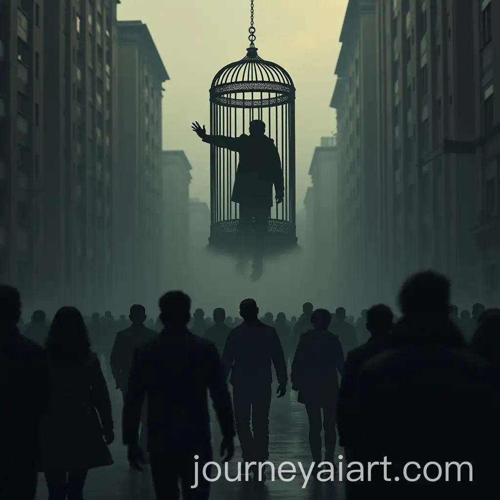 Moody-Album-Cover-with-Crowded-Silhouettes-and-Soviet-Architecture