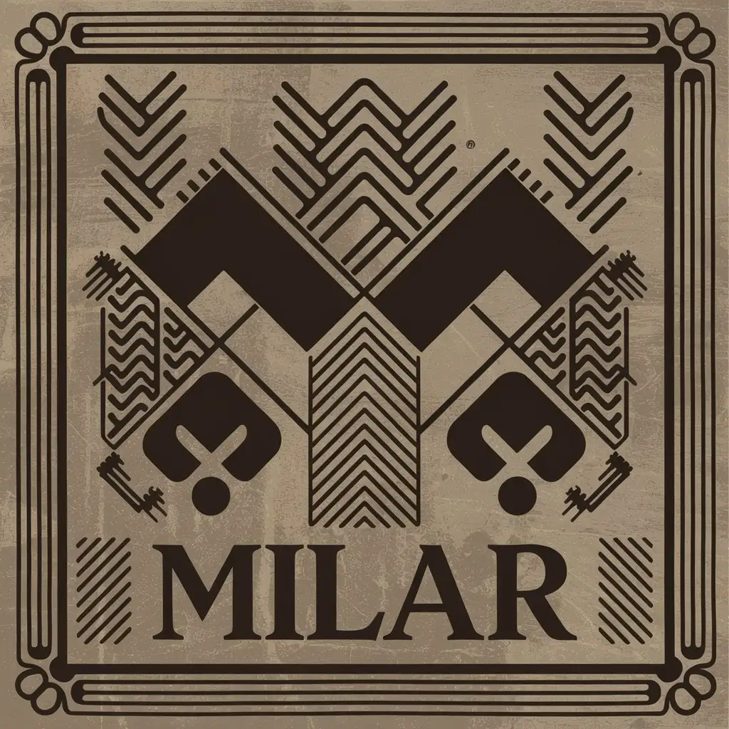 a vector logo design,with the text "MILAR", main symbol:Textile,Moderate,be used in Textile industry,clear background